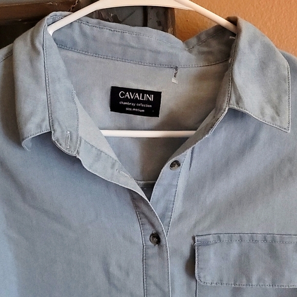 NWOT Cavalini denim top - Picture 2 of 4